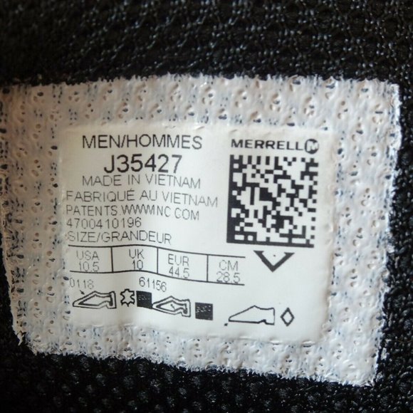 Merrell Moab Edge 2 Vibram Outdoor Hiking Shoes Grey Orange Mens 10.5 (J35427) - Picture 9 of 11